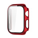 Electroplating Shockproof PC Protective Case with Tempered Glass Film For Apple Watch Series 9 / 8 / 7 45mm(Red) - Image 6