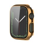 Electroplating Shockproof PC Protective Case with Tempered Glass Film For Apple Watch Series 9 / 8 / 7 45mm(Gold) - Image 2