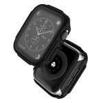 Plating PC Frame Watch Case with Tempered Film For Apple Watch Series 8 / 7 41mm(Black) - Image 3
