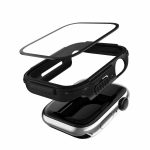 Plating PC Frame Watch Case with Tempered Film For Apple Watch Series 8 / 7 41mm(Transparent) - Image 2