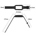 For Huawei Band 8 / Huawei Band 7 / Honor Band 6 Universal Integrated Silicone Watch Band(Black) - Image 2