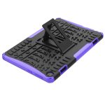 For Lenovo Tab M10 3rd Gen Tire Texture TPU + PC Tablet Case with Holder(Purple) - Image 5