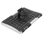 For Lenovo Tab M10 3rd Gen Tire Texture TPU + PC Tablet Case with Holder(White) - Image 5