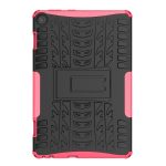 For Lenovo Tab M10 3rd Gen Tire Texture TPU + PC Tablet Case with Holder(Pink) - Image 2