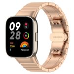 For Xiaomi Redmi Watch 3 / Mi Watch Lite 3 One-bead Steel Metal Watch Band(Rose Gold)
