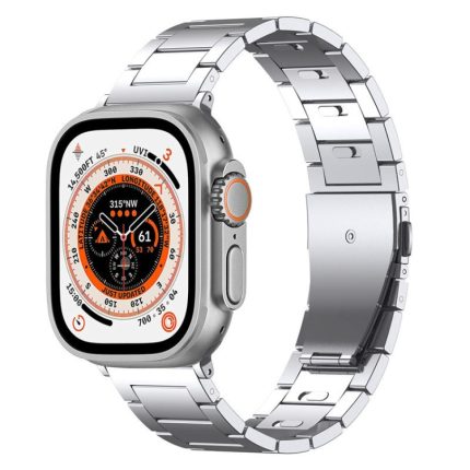 Λουράκι ρολογιού από κράμα τιτανίου για Apple Watch Ultra 49mm&Ρολόι Ultra 2 49mm / Σειρά 9&8&7 45mm / SE 3&SE 2&6&SE&5&4 44mm / 3&2&1 42mm (Ασημί)