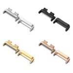 For Huawei Band 8 1 Pair Stainless Steel Metal Watch Band Connector(Black) - Image 3