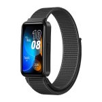 Για Huawei Band 8 16mm Woven Nylon Loop Watch Band (Μαύρο)