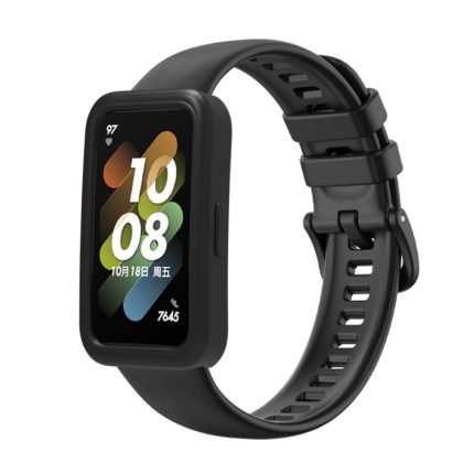 Λουράκι σιλικόνης για Huawei Band 8 + κιτ ζώνης ρολογιών σιλικόνης (μαύρο)