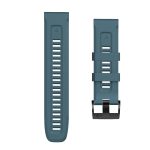 For Garmin Tactix 7 Pro / Fenix 7X / 6X Pro 26mm Screw Black Steel Buckle Silicone Watch Band(Navy Blue) - Image 5