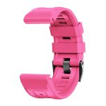 For Garmin Tactix 7 Pro / Fenix 7X / 6X Pro 26mm Screw Black Steel Buckle Silicone Watch Band(Pink) - Image 3