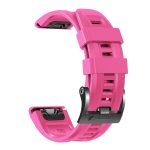 For Garmin Tactix 7 Pro / Fenix 7X / 6X Pro 26mm Screw Black Steel Buckle Silicone Watch Band(Pink) - Image 4