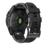For Garmin Tactix 7 Pro / Fenix 7X / 6X Pro 26mm Screw Black Steel Buckle Silicone Watch Band(Black) - Image 2