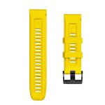 For Garmin Tactix 7 Pro / Fenix 7X / 6X Pro 26mm Screw Black Steel Buckle Silicone Watch Band(Yellow) - Image 5