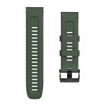 For Garmin Tactix 7 Pro / Fenix 7X / 6X Pro 26mm Screw Black Steel Buckle Silicone Watch Band(Army Green - Image 5