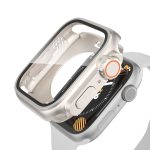For Apple Watch Series 6 / 5 / 4 / SE 40mm Change to Ultra 49mm Waterproof All-Inclusive Film Hybrid PC Watch Case(Starlight Silver)