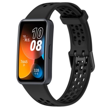 Για Huawei Band 8 Solid Color Breathable Silicone Band (Μαύρο)