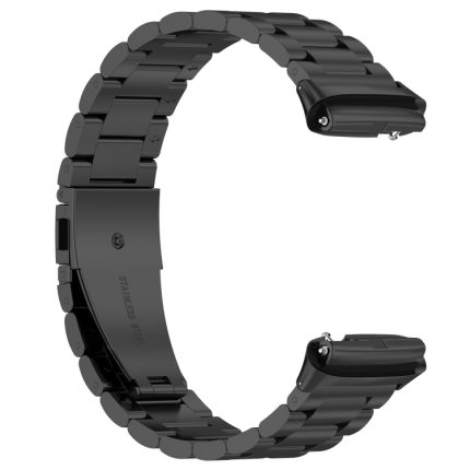 For Redmi Watch 3 Lite / Watch 3 Active Three-bead Metal Stainless Steel Watch Band(Black)