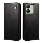 Xiaomi For  Redmi 13C / Poco C65 Oil Wax Crazy Horse Texture Leather Phone Case(Black)