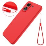 Xiaomi For  Poco C65/Redmi 13C Solid Color Liquid Silicone Dropproof Full Coverage Protective Case(Red) - Image 2