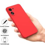 Xiaomi For  Poco C65/Redmi 13C Solid Color Liquid Silicone Dropproof Full Coverage Protective Case(Red) - Image 4