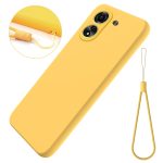 Xiaomi For  Poco C65/Redmi 13C Solid Color Liquid Silicone Dropproof Full Coverage Protective Case(Yellow) - Image 2