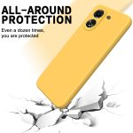 Xiaomi For  Poco C65/Redmi 13C Solid Color Liquid Silicone Dropproof Full Coverage Protective Case(Yellow) - Image 3