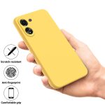 Xiaomi For  Poco C65/Redmi 13C Solid Color Liquid Silicone Dropproof Full Coverage Protective Case(Yellow) - Image 4