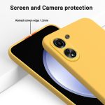 Xiaomi For  Poco C65/Redmi 13C Solid Color Liquid Silicone Dropproof Full Coverage Protective Case(Yellow) - Image 5