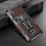 Xiaomi For Mi Note 10 Pro Machine Armor Warrior Shockproof PC + TPU Protective Case(Coffee)