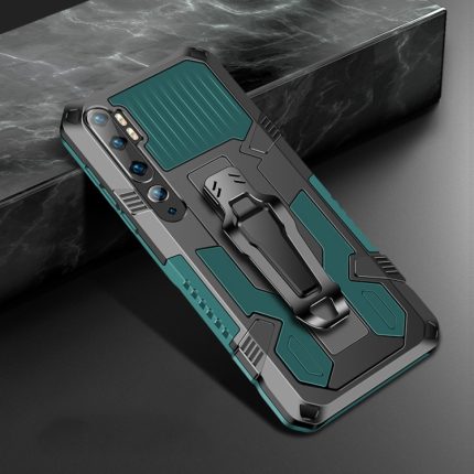 Xiaomi For  Mi Note 10 Pro Machine Armor Warrior Shockproof PC + TPU Protective Case(Army Green)