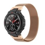 For Huami Amazfit T-Rex A1918 Milan Watch Band with Screwdriver(Rose Gold)