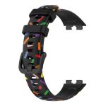 Για Huawei Band 8 ENKAY Hat-Prince προστατευτικό οθόνης πλήρους κάλυψης + ρυθμιζόμενο λουράκι ρολογιού με βρόχο σιλικόνης (μαύρο) - Image 4