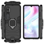 Xiaomi For Mi CC9 Pro / Mi Note 10 / Mi Note 10 Pro PC + TPU Shockproof Protective Case with Magnetic Ring Holder(Black