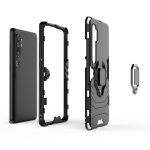 Xiaomi For Mi CC9 Pro / Mi Note 10 / Mi Note 10 Pro PC + TPU Shockproof Protective Case with Magnetic Ring Holder(Black - Image 4