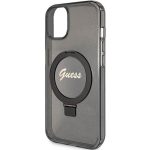 Γνήσια θήκη GUESS Hardcase GUHMP15SHRSGSK για iPhone 15 (Λογότυπο Magsafe / Glitter Script / Ring stand / μαύρο) - Image 5