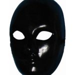 Αποκριάτικη Μάσκα Προσώπου Paper Mache Μαύρη