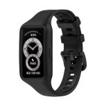 Για Huawei Band 7 / 6 Pro / 6 / Honor Band 6 Universal Integrated Silicone Watch Band (Μαύρο)