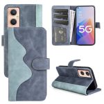 Για OPPO A96 5G Οριζόντια αναποδογυρισμένη δερμάτινη θήκη τηλεφώνου (Μπλε)