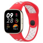 Xiaomi for Redmi Watch 3 Lite/For Redmi Watch 3 Sports λουράκι ρολογιών σιλικόνης δύο χρωμάτων (Κόκκινο+Λευκό)(OEM)