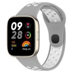 Xiaomi for Redmi Watch 3 / Mi Watch Lite 3 Sports Two-Color Silicone Watch Band (ΑΣΠΡΟ+ΓΚΡΙ)(OEM)