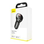 Φορτιστής αυτοκινήτου BASEUS Ψηφιακή οθόνη 2xUSB 4,8A 24W γκρι CCBX-0G - Image 3
