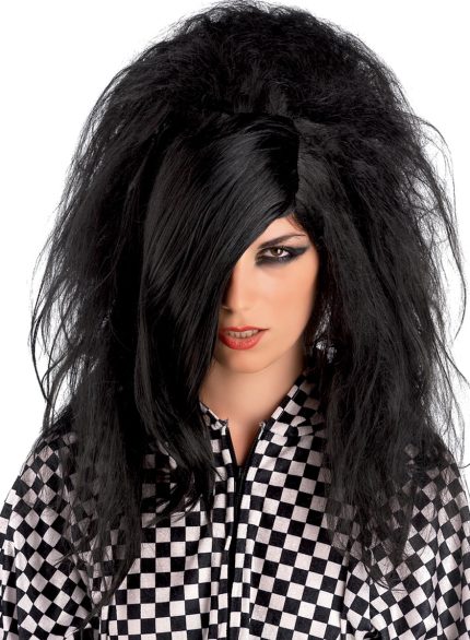 Αποκριάτικη Περούκα Αφάνα Μαύρη Emo Γυναικεία