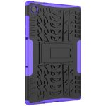 For Lenovo Tab M10 HD Gen 2 (TB-X306F) Tire Texture TPU+PC Shockproof Case with Holder(Purple) - Image 4
