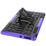 For Lenovo Tab M10 HD Gen 2 (TB-X306F) Tire Texture TPU+PC Shockproof Case with Holder(Purple) - Image 5