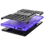 For Lenovo Tab M10 HD Gen 2 (TB-X306F) Tire Texture TPU+PC Shockproof Case with Holder(Purple) - Image 3