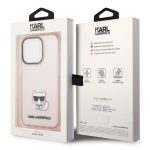 Karl Lagerfeld Choupette Back Cover Σιλικόνης Ροζ (iPhone 14 Pro)