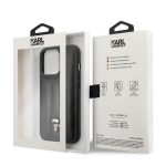 Karl Lagerfeld Puffy Ikonik Pin Back Cover Συνθετική Μαύρο (iPhone 14 Pro)