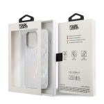 Karl Lagerfeld Iridescent Monogram Back Cover Πλαστικό Ασημί (iPhone 14 Pro Max)