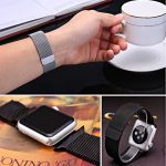 Για Apple Watch 42mm Milanese Loop Μαγνητικό λουράκι  από ανοξείδωτο ατσάλι (Μαύρο) - Image 5